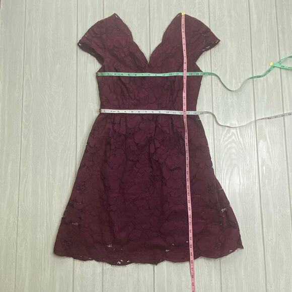 Wendy Bird Women's Eggplant Purple Lace Unrivaled Refinement Cocktail Dress Sz 8 - Picture 6 of 10